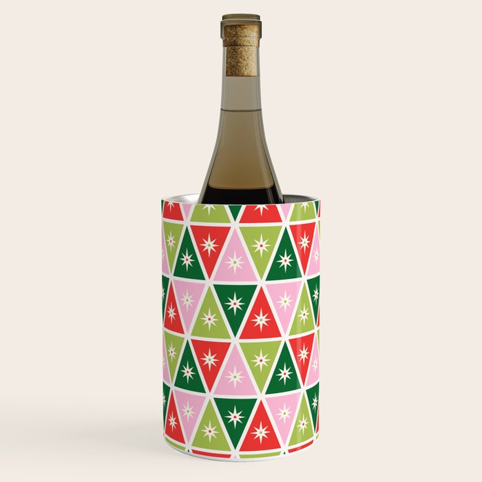 Retro Christmas Triangles Wine Chiller Gallery Image 1