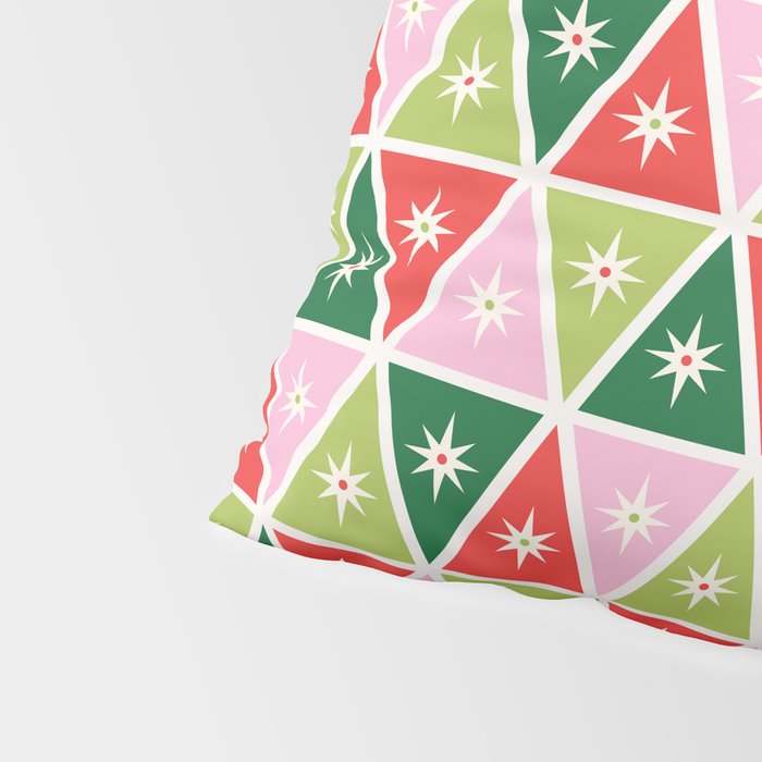 Retro Christmas Triangles Pillow Sham Gallery Image 4