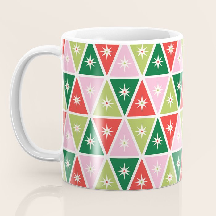 Retro Christmas Triangles Coffee Mug Gallery Image 3