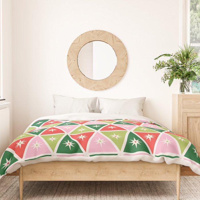 Retro Christmas Triangles Duvet Cover Gallery Image 3