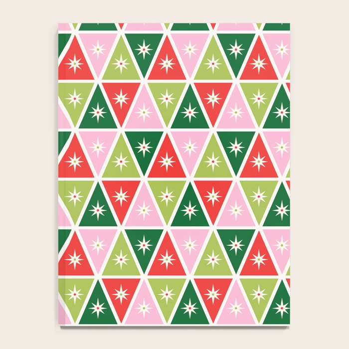 Retro Christmas Triangles Notebook Gallery Image 4