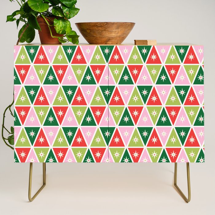 Retro Christmas Triangles Credenza Gallery Image 1