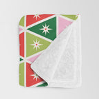 Retro Christmas Triangles Throw Blanket Gallery Image 3