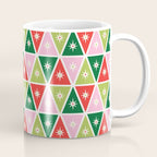 Retro Christmas Triangles Coffee Mug Gallery Image 1