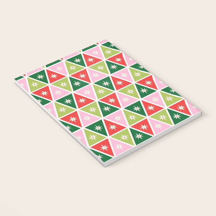 Retro Christmas Triangles Notebook Gallery Image 3