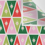 Retro Christmas Triangles Wall Tapestry Gallery Image 3