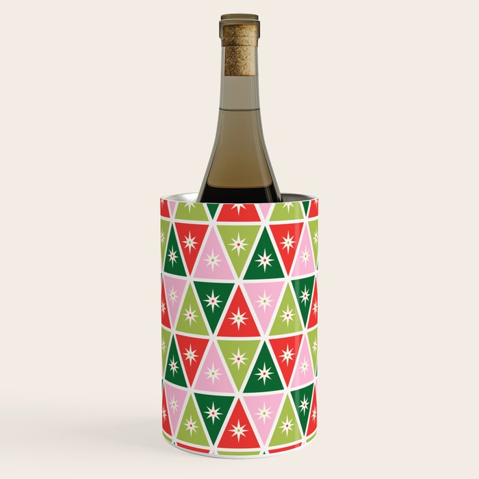 Retro Christmas Triangles Wine Chiller Gallery Image 3