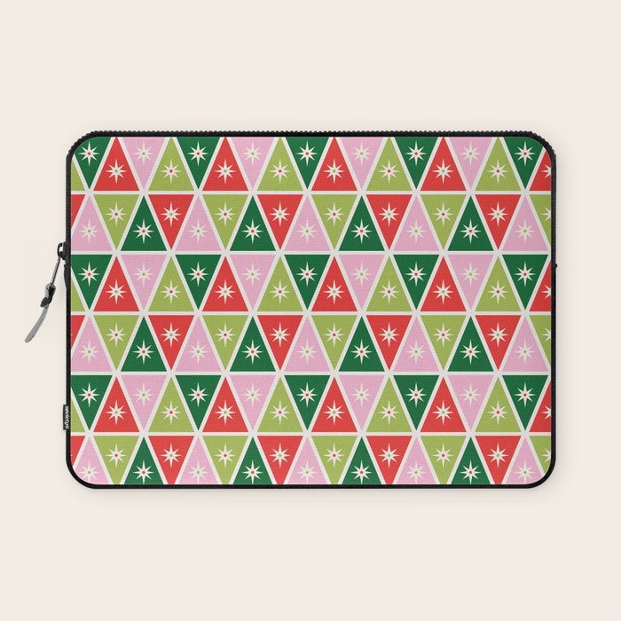 Retro Christmas Triangles Laptop Sleeve Gallery Image 1