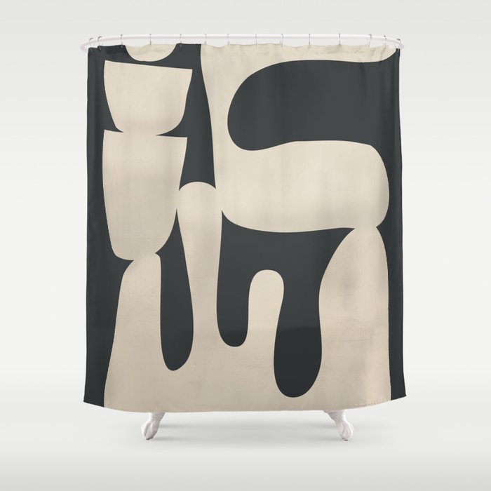 Modern Abstract Minimal Shapes 33 Shower Curtain Gallery Image 1