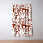 Western Desert Pattern Cowboy Horses Cactus Southwest Ranch Window Curtain Gallery Image 3