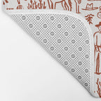 Western Desert Pattern Cowboy Horses Cactus Southwest Ranch Bath Mat Gallery Image 2