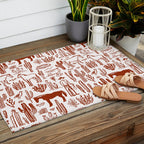 Western Desert Pattern Cowboy Horses Cactus Southwest Ranch Outdoor Rug Gallery Image 2