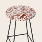 Western Desert Pattern Cowboy Horses Cactus Southwest Ranch Stool Gallery Image 2