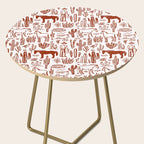 Western Desert Pattern Cowboy Horses Cactus Southwest Ranch Side Table Gallery Image 2