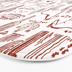Western Desert Pattern Cowboy Horses Cactus Southwest Ranch Bath Mat Gallery Image 3