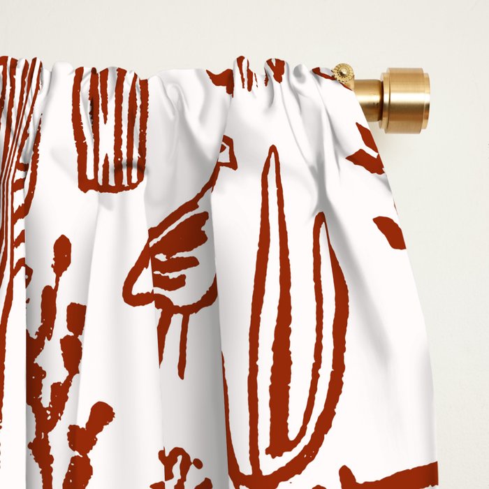 Western Desert Pattern Cowboy Horses Cactus Southwest Ranch Window Curtain Gallery Image 2
