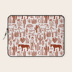 Western Desert Pattern Cowboy Horses Cactus Southwest Ranch Laptop Sleeve Gallery Image 1