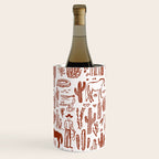 Western Desert Pattern Cowboy Horses Cactus Southwest Ranch Wine Chiller Gallery Image 1