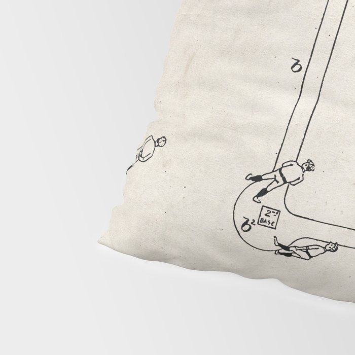 Baseball Patent - Sports Fan Softball Baseball Art - Antique Pillow Sham Gallery Image 4