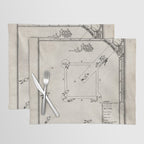Baseball Patent - Sports Fan Softball Baseball Art - Antique Placemat Gallery Image 1