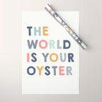 The World is Your Oyster quote, perfect for an ocean theme nursery Wrapping Paper Gallery Image 1