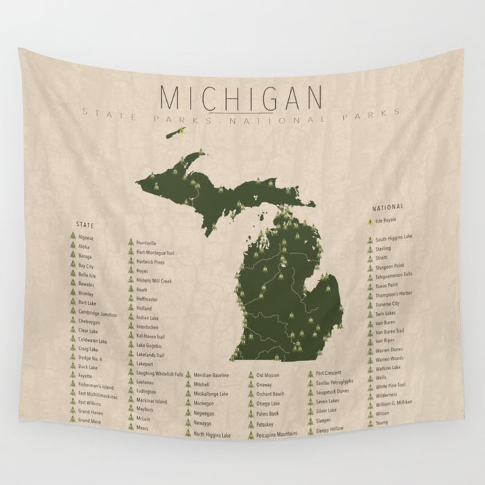 Michigan Parks Wall Tapestry Gallery Image 4