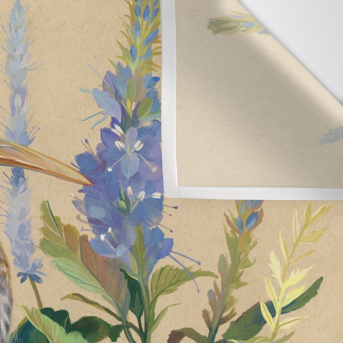 Blue Heron Floral Wall Tapestry Gallery Image 3
