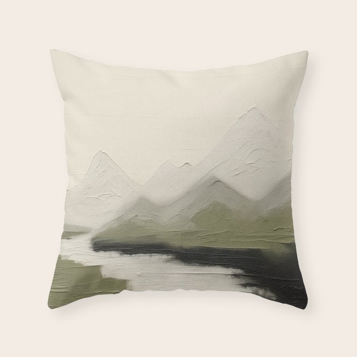 Sage Landscape IV Throw Pillow Gallery Image 6