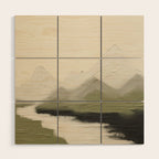 Sage Landscape IV Wood Wall Art Gallery Image 1