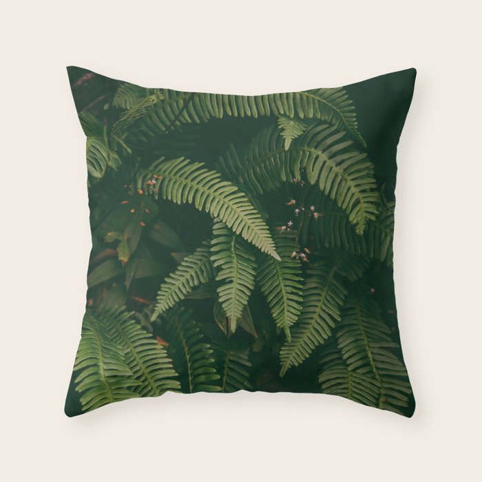 Ferns X Throw Pillow Gallery Image 6
