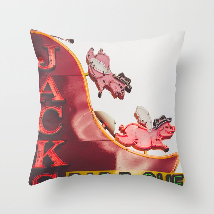 Nashville Broadway Neo sign x Jack's BBQ Throw Pillow Gallery Image 6