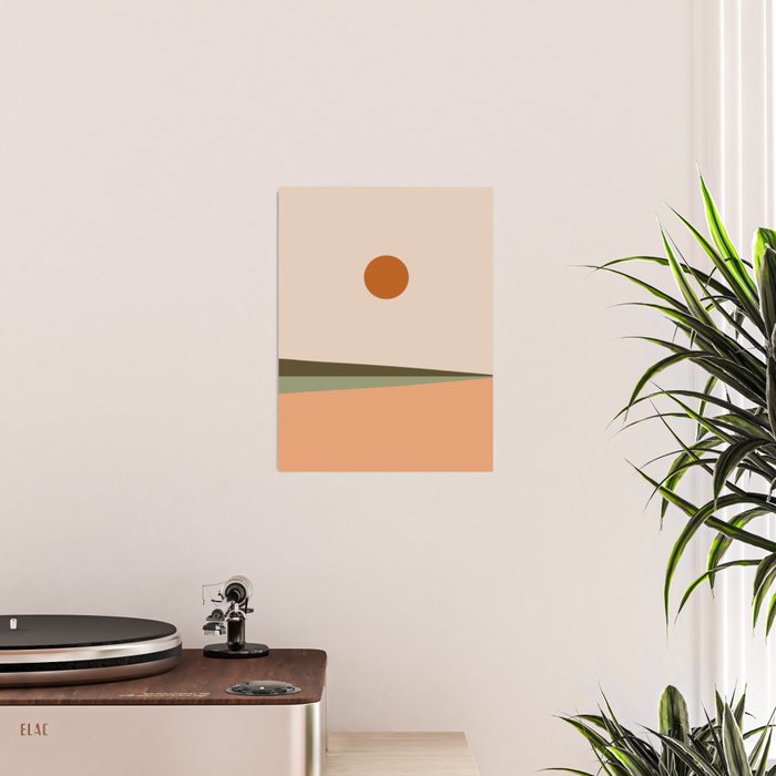 Landscape Minimalism Sun / Moon III Poster Gallery Image 2