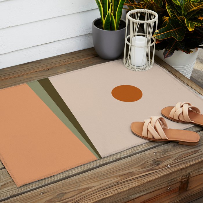 Landscape Minimalism Sun / Moon III Outdoor Rug Gallery Image 2