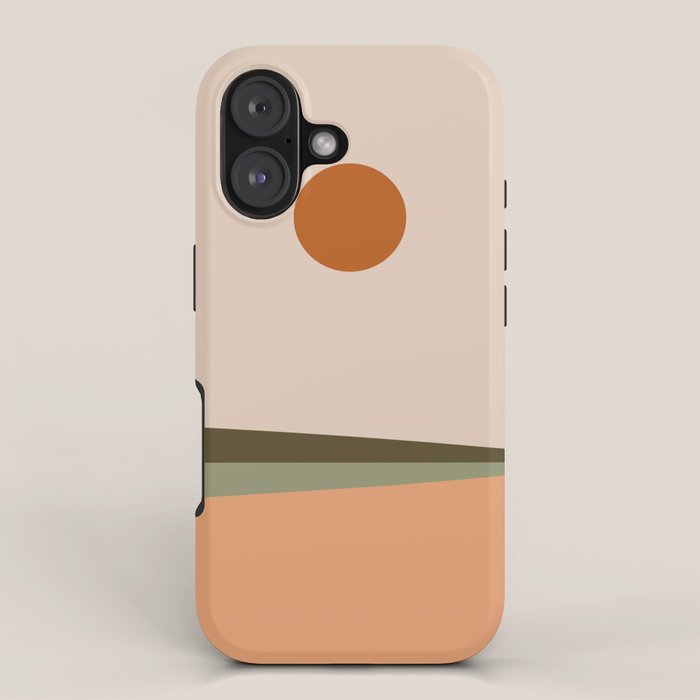 Landscape Minimalism Sun / Moon III iPhone Case Gallery Image 1