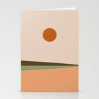 Landscape Minimalism Sun / Moon III Stationery Card Gallery Image 2