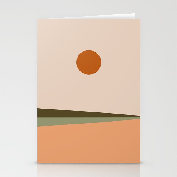 Landscape Minimalism Sun / Moon III Stationery Card Gallery Image 2