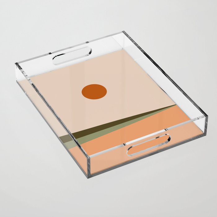 Landscape Minimalism Sun / Moon III Acrylic Tray Gallery Image 1