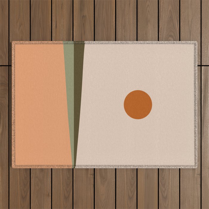 Landscape Minimalism Sun / Moon III Outdoor Rug Gallery Image 1