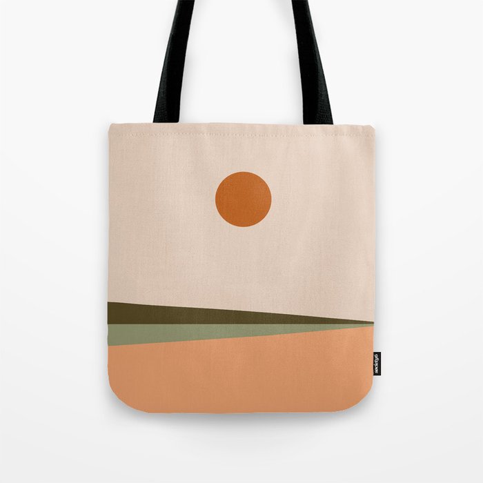 Landscape Minimalism Sun / Moon III Tote Bag Gallery Image 1