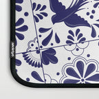 Mexican Talavera Blue Tiles Pattern by Akbaly Laptop Sleeve Gallery Image 3