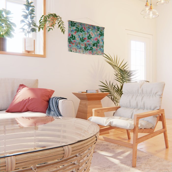 Super Bloom - Bright Floral Pattern Wall Hanging Gallery Image 2