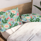 Super Bloom - Bright Floral Pattern Pillow Sham Gallery Image 2