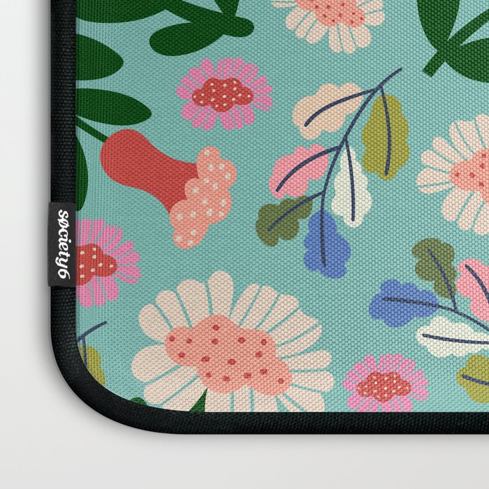 Super Bloom - Bright Floral Pattern Laptop Sleeve Gallery Image 3