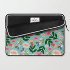 Super Bloom - Bright Floral Pattern Laptop Sleeve Gallery Image 2