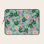 Super Bloom - Bright Floral Pattern Laptop Sleeve Gallery Image 1