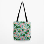 Super Bloom - Bright Floral Pattern Tote Bag Gallery Image 2