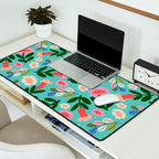 Super Bloom - Bright Floral Pattern Desk Mat Gallery Image 2