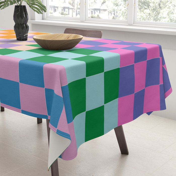 Checkerboard Collage Tablecloth Gallery Image 3