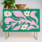 Lavender & Tropical Green: Les Fleurs | Flower Market Color Series 08 Credenza Gallery Image 1