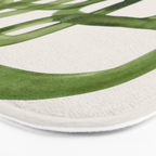 EnShape by Ejaaz Haniff 'Algae Bloom' Green Mid Century Modern Minimal Minimalist Watercolor Abstract Funky Fun Style Bath Mat Gallery Image 3